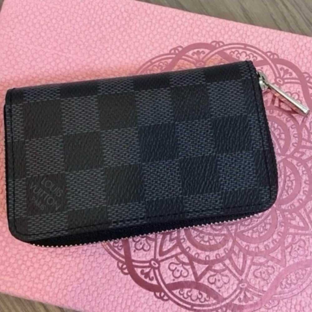 Louis Vuitton - Damier Graphite Zippy Coin Purse Wallet Grey&Black wSilver - NWT - Picture 6 of 15